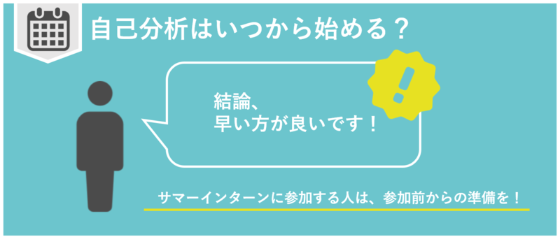 自己分析はいつから始めるべきか