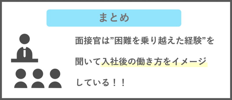 困難を乗り越えた経験を聞いて入社後の働き方をイメージしている