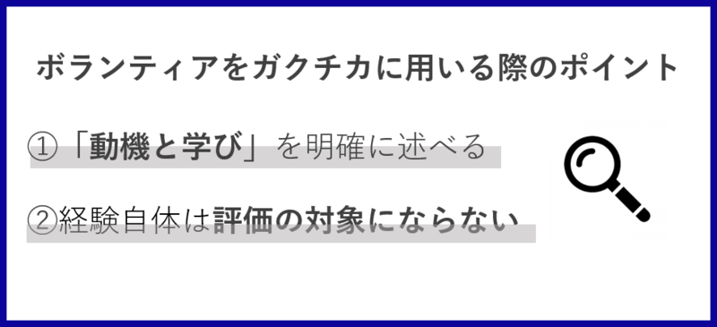 ボランティア活動をガクチカに用いる際のポイント