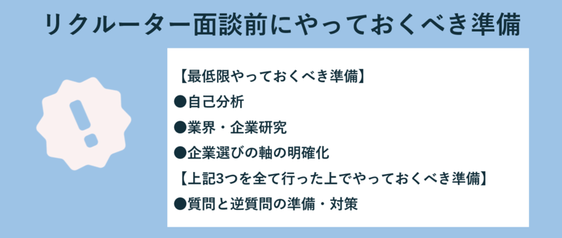 リクルーター面談に向けた対策・事前にやっておくべき準備
