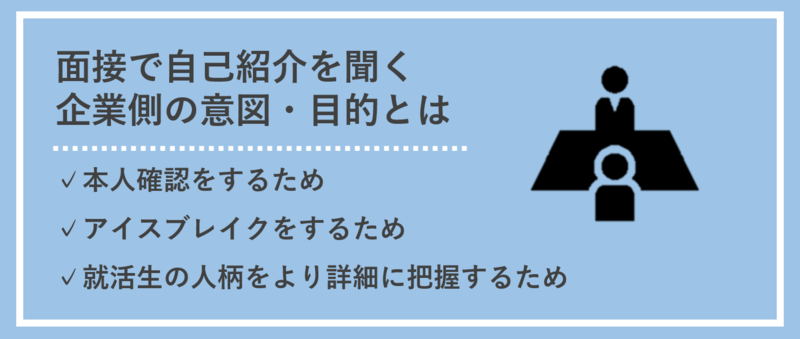 面接で自己紹介を聞く企業側の意図・目的