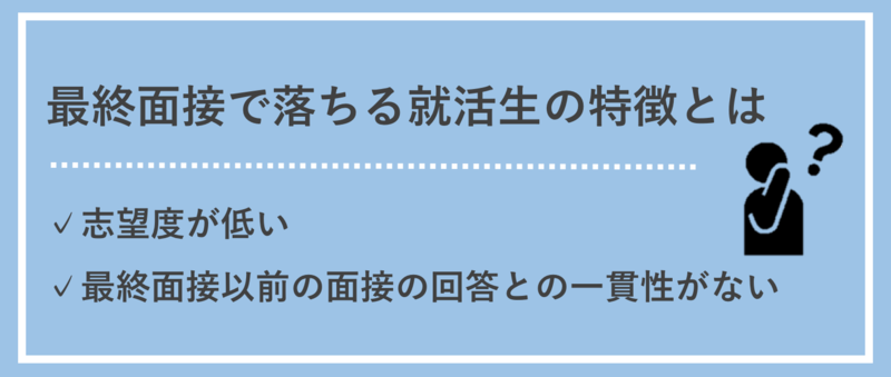 最終面接で落ちる就活生の特徴