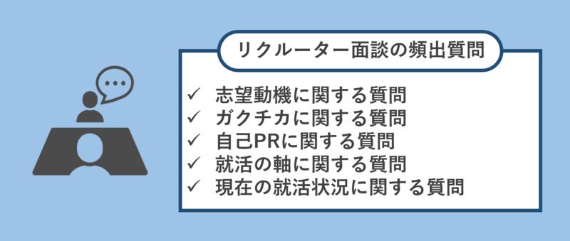 リクルーター面談の頻出質問