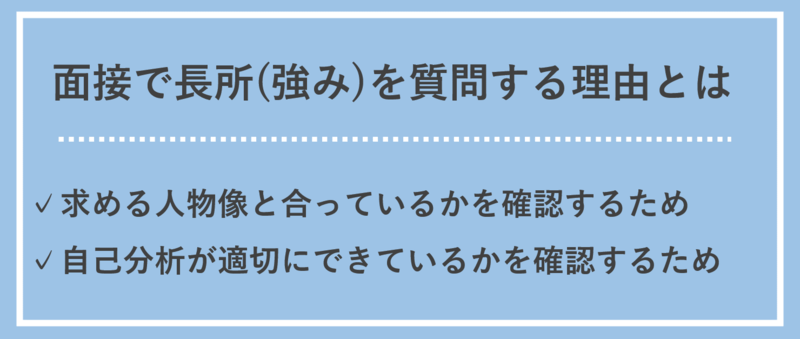 企業が面接で長所(強み)を質問する理由