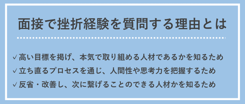 企業が面接で挫折経験を質問する理由