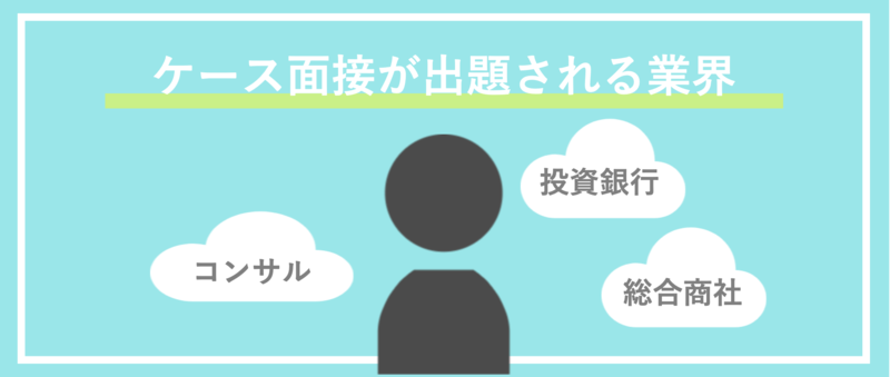 ケース面接が出題される業界 