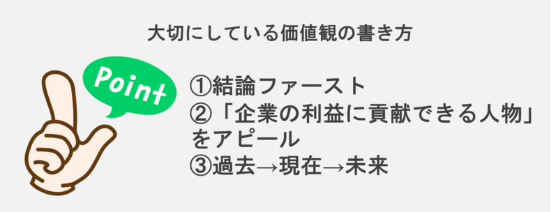 大切にしている価値観の書き方