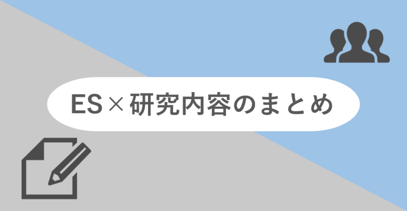 研究内容に関するES設問の対策