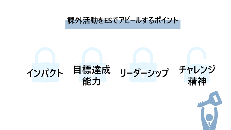 課外活動をエントリーシート（ES）でアピールするポイント