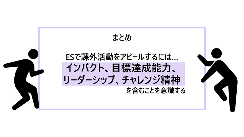 課外活動をエントリーシート（ES）に書くには　まとめ