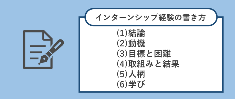 エントリーシート(ES)におけるインターンシップ経験の書き方
