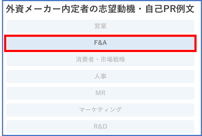 外資メーカー内定者志望動機・自己PR例文