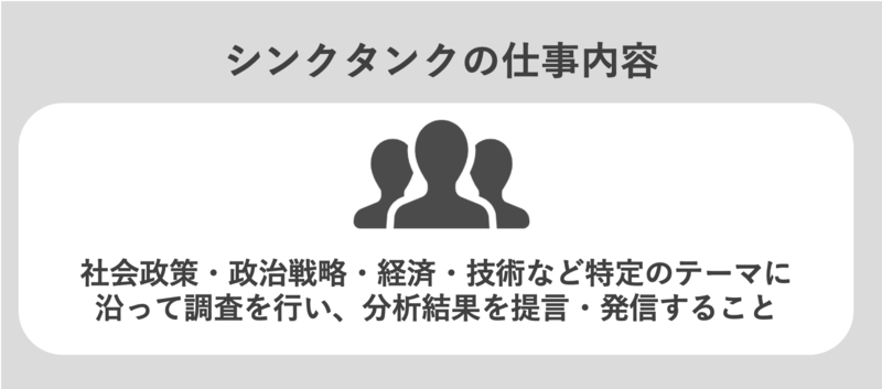 シンクタンクの仕事内容