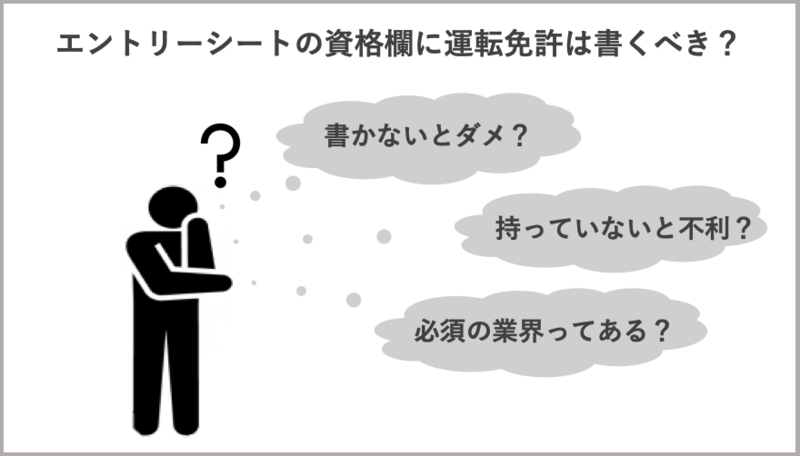 エントリーシートの資格欄に運転免許は書くべき？