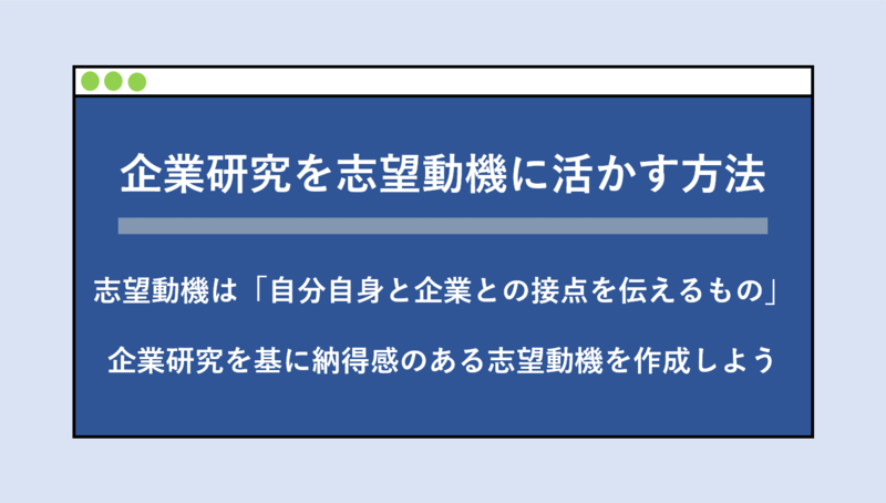 企業研究を志望動機作成に活かす方法