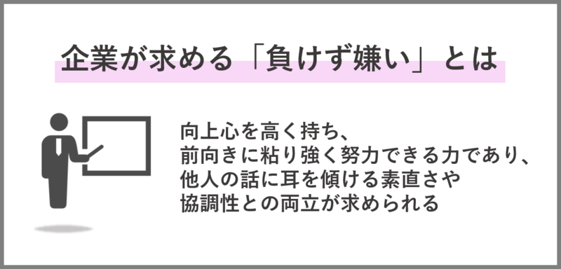 企業が求める自己PRにおける負けず嫌いとは
