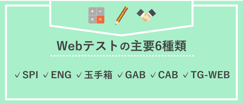 Webテストの種類：能力適性検査 (主要な6種類)