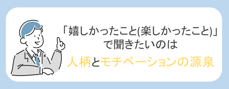 嬉しかったこと(楽しかったこと)を聞く背景