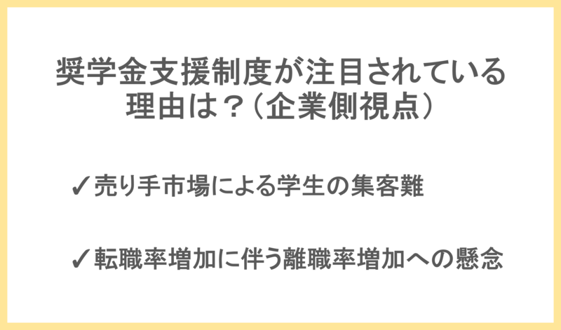 企業から奨学金返済支援制度が注目されている理由