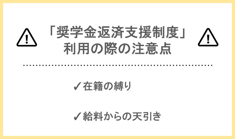奨学金支援制度の注意点