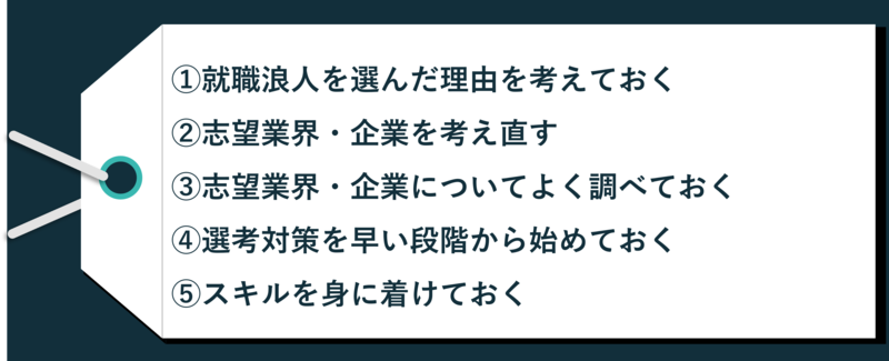 就職浪人するならやっておくべきこと