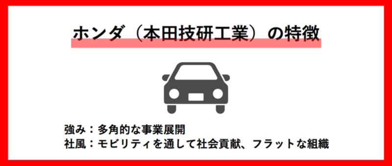 ホンダ（本田技研工業）の特徴