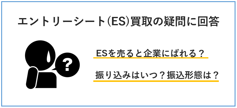 エントリーシート(ES)買取の疑問に回答