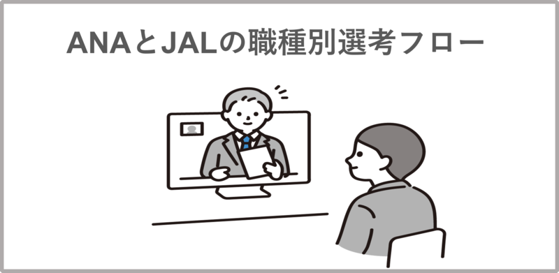 ANAとJALの職種別選考フロー比較