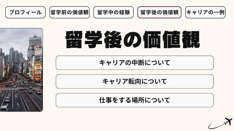 留学後の価値観